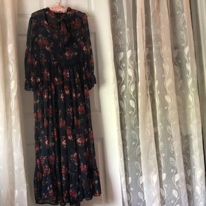 Forever21 floral maxi dress, two layers
